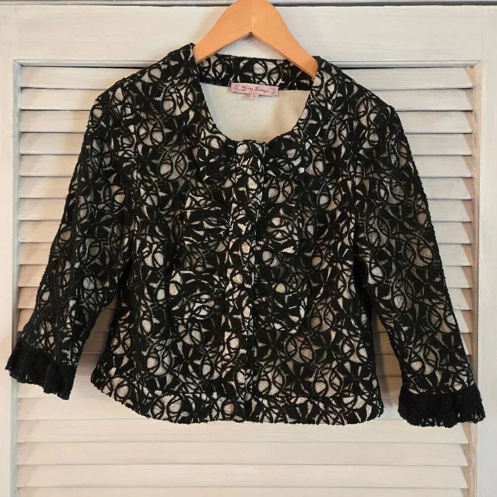 Young Essence Lace Crop Bow Jacket / Blazer S